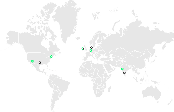 World map showing global presence
