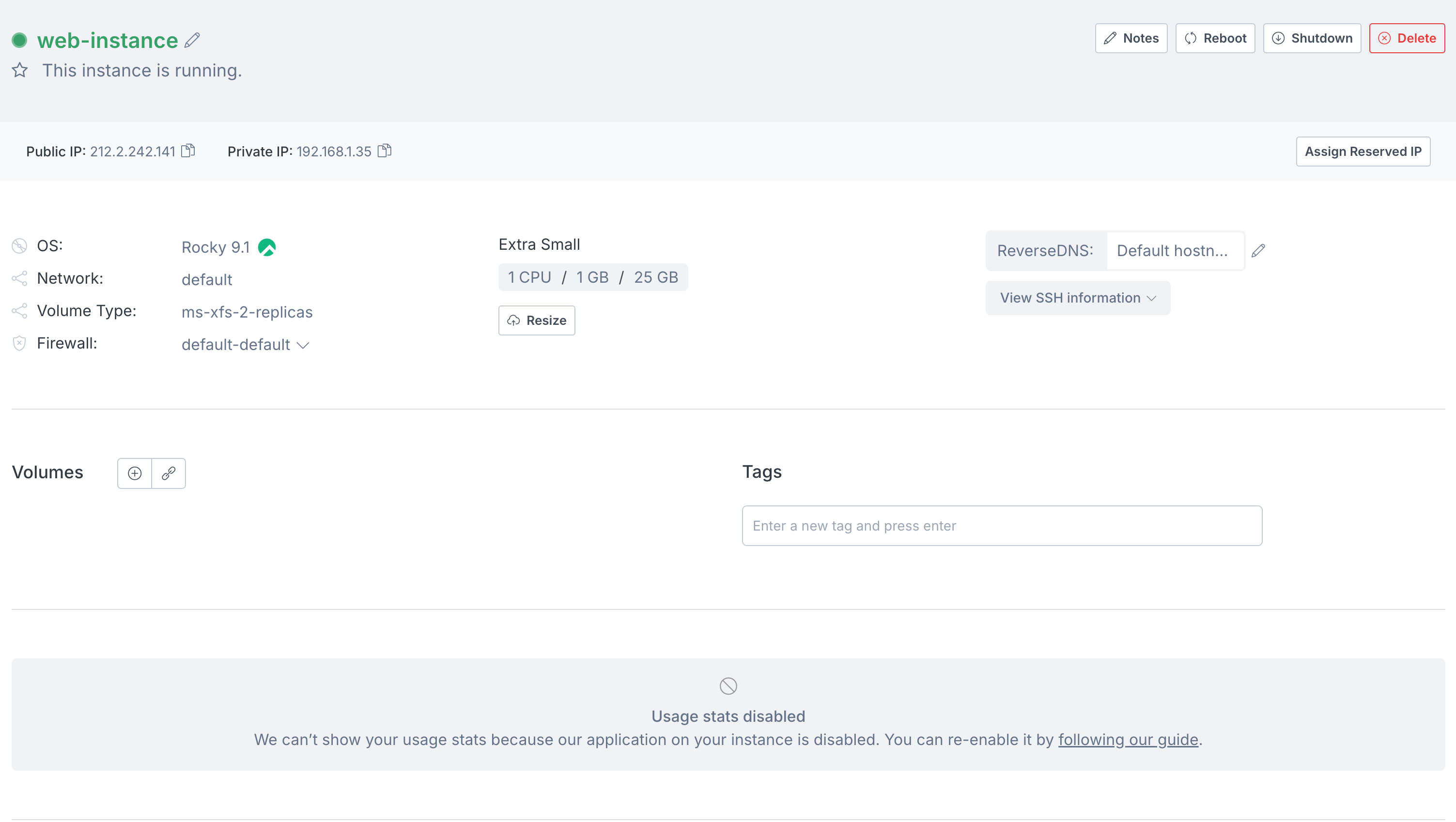 Unactivated Civo Statistics Monitoring